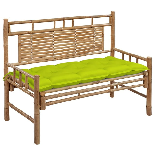 vidaXL Banc de Jardin avec Coussin 120 cm Bambou