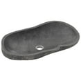 thumbnail image 2 of vidaXL Wash Basin River Stone Oval 23.6"-27.6", 2 of 7