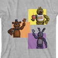 thumbnail image 7 of Five Nights At Freddy'S Chica, Freddy, and Bonnie Junior's Heather Tee Shirt-XS, 7 of 7