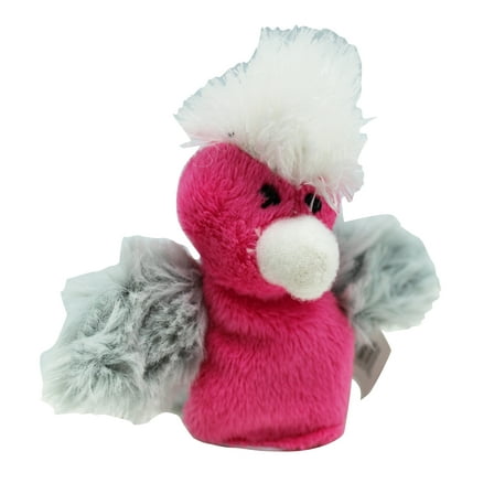 Kid's Plush Animal Finger Puppet: Pink Bird - By Ganz