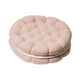 thumbnail image 2 of Cojín con forma de galleta para silla, decoración sencilla y bonita, cojín moderno para silla rosa y blanco, 2 of 9