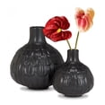 thumbnail image 3 of MDR Trading Inc. AB-27-POMPEII-848-LG Matte Black Bulb Shaped Vase, 3 of 3