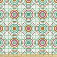 thumbnail image 2 of Ambesonne Abstract Fabric by the Yard Upholstery, Retro Colorful Rounds Art, 5 Yards, Seafoam Orange and Pink, 2 of 5