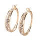 thumbnail image 2 of Pendientes de aro grandes, joyería del día de San Valentín, regalos simples para el día de San Valentín para ella, pendientes grandes de aro con dijes Oro Yinane Aretes de aro, 2 of 8