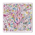 thumbnail image 1 of 70s Party Bandana, Music Clef Groovy Doodles, Unisex Head and Neck Tie, by Ambesonne, 1 of 2
