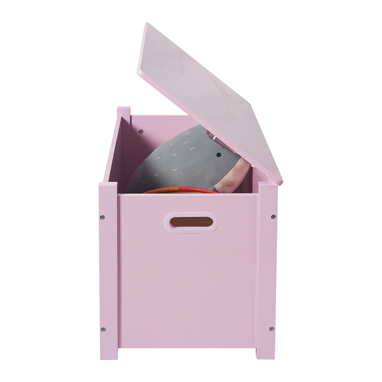 Kiddy Wooden Kids Toy Box In Old Pink - Vipack Kids Storage