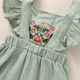 thumbnail image 5 of Lovebay Baby Grils Ruffled Sleeve Embrodered Sundress Headband Summer Outfits, 5 of 8