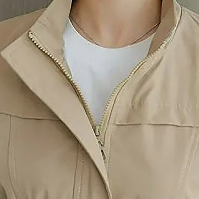 Fauean Women's Lightweight Jacket Mid Length Zipper Fauean Women's Lightweight Jacket Mid Length Zipper