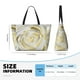 thumbnail image 4 of Fotbe White Rose Bolsa de Viaje para Playa - Resistente al Agua, Bolsa Tote de Gran Capacidad y Ligera con 7 Bolsillos para Mujeres y Hombres, 4 of 7