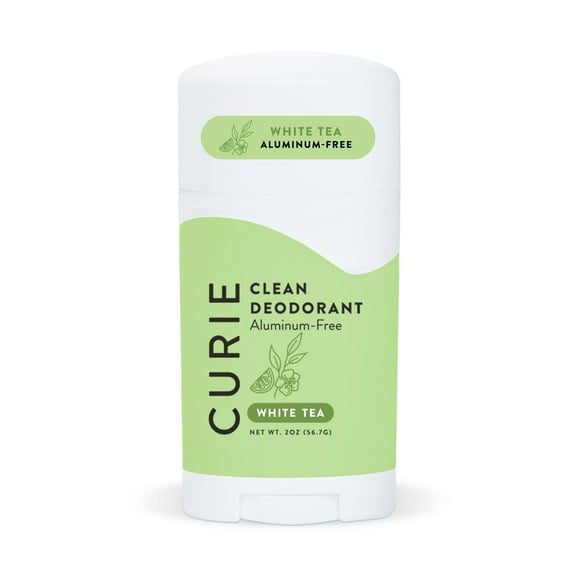 Curie Natural Deodorant Stick, White Tea, Aluminum-Free, for Men and Women, 2 oz