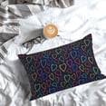 thumbnail image 5 of Rateoe Colored Hearts Pattern Decorative Pillow Case,Throw Pillow Covers,Plush Pillow Cover,Soft Pillow Case,Velvet Pillow Case-20"x30", 5 of 6