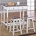 thumbnail image 2 of D1022 Breakfast Pub Set White / Marble Finish, 2 of 4