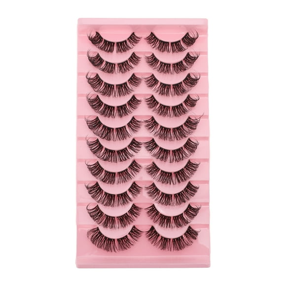 Unique Bargains 10 pares de pestañas postizas para maquillaje negro DD05-16