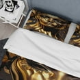 thumbnail image 4 of Designart "Woman Surrounded by Black and Gold Butterflies I" Contemporary Glam Bedding Covert Set - Woman Butterfly Black Fashion Bed Set With 2 Shams, 4 of 6