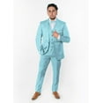 thumbnail image 4 of Antonio Uomo Men’s Suit Set – Slim Fit 3 Piece Blazer 2 Button Jacket Vest Pants for Formal Business Wedding Party Prom Solid Dress Suits Sky Blue XS, 4 of 8