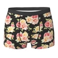 thumbnail image 6 of Men's Boxer Briefs, Apricot Pinkl Rose Flowers Soft Comfy Mens Underwear Boxer Briefs Breathable With Widen Waist, 6 of 7