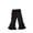Black, variant on Girl's Flared Pants Ruffle Bell Bottom Fashion Ripped Leggings Summer Casual Elastic Waist Stretchy Trousers, Size 3-4 Years, White