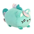 thumbnail image 2 of Aurora - Small Green Tasty Peach - 7" Moon Blossom Meowchi - Enchanting Stuffed Animal, 2 of 7