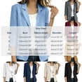 thumbnail image 3 of Brnmxoke Blazer Dress for Women 2026 Summer Casual Long Sleeve Loose Lapel Collar Button Front Business Workout Blazer Jackets with Pockets Navy,L, 3 of 9