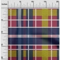 thumbnail image 1 of oneOone Organic Cotton Poplin Twill Fabric Madras Check Printed Craft Fabric BTY 42 Inch Wide, 1 of 4
