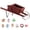 Red, variant on Costway Small Wooden Wagon Planter Decorative Indoor/Outdoor Rustic Flower Cart with Wheel Blue