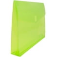 thumbnail image 3 of JAM Paper Plastic Envelopes with Hook & Loop Closure, 2" Expansion, Letter Booklet, 9 3/4" x 13", Lime Green, 12/pack, 3 of 4