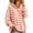 Orange, variant on Raeneomay Women's Striped Hoodie - Drawstring Long Sleeve Pullover Top