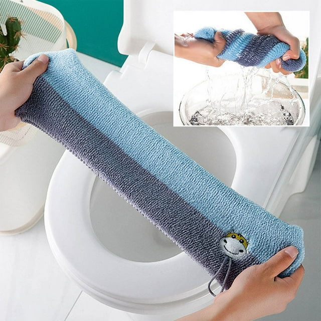 Cubierta Del Asiento Del Inodoro Espesado Cojín de Punto para el Calor Del Invierno, Alfombra de Inodoro Lavable de Peluche de Acrílico 44x36cm, Asiento Del Inodoro Suave
