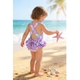 thumbnail image 3 of Happy Town Toddler Baby Girl Beach Bathing Suit Floral Sleeveless One-Piece Swimsuit With Bowknot, 3 of 8