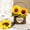 1pc, variant on Artificial Sunflower with Leaves Long Stem Fake Silk Large Sunflower for Home Hotel DIY Craft Wedding Party Indoor Outdoor Decoration