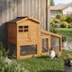 thumbnail image 5 of Historyli Jaula para conejos de doble capa,casa para mascotas de interior/exterior,jaula de madera para conejos con corral,bandeja extraíble,techo de asfalto resistente a la intemperie y rampa, 5 of 7