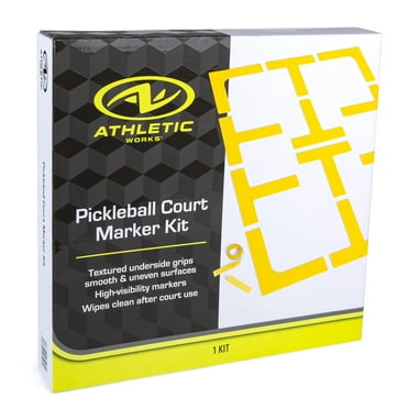 Athletic Works Pickleball Court 12-Piece Marking Kit, Yellow