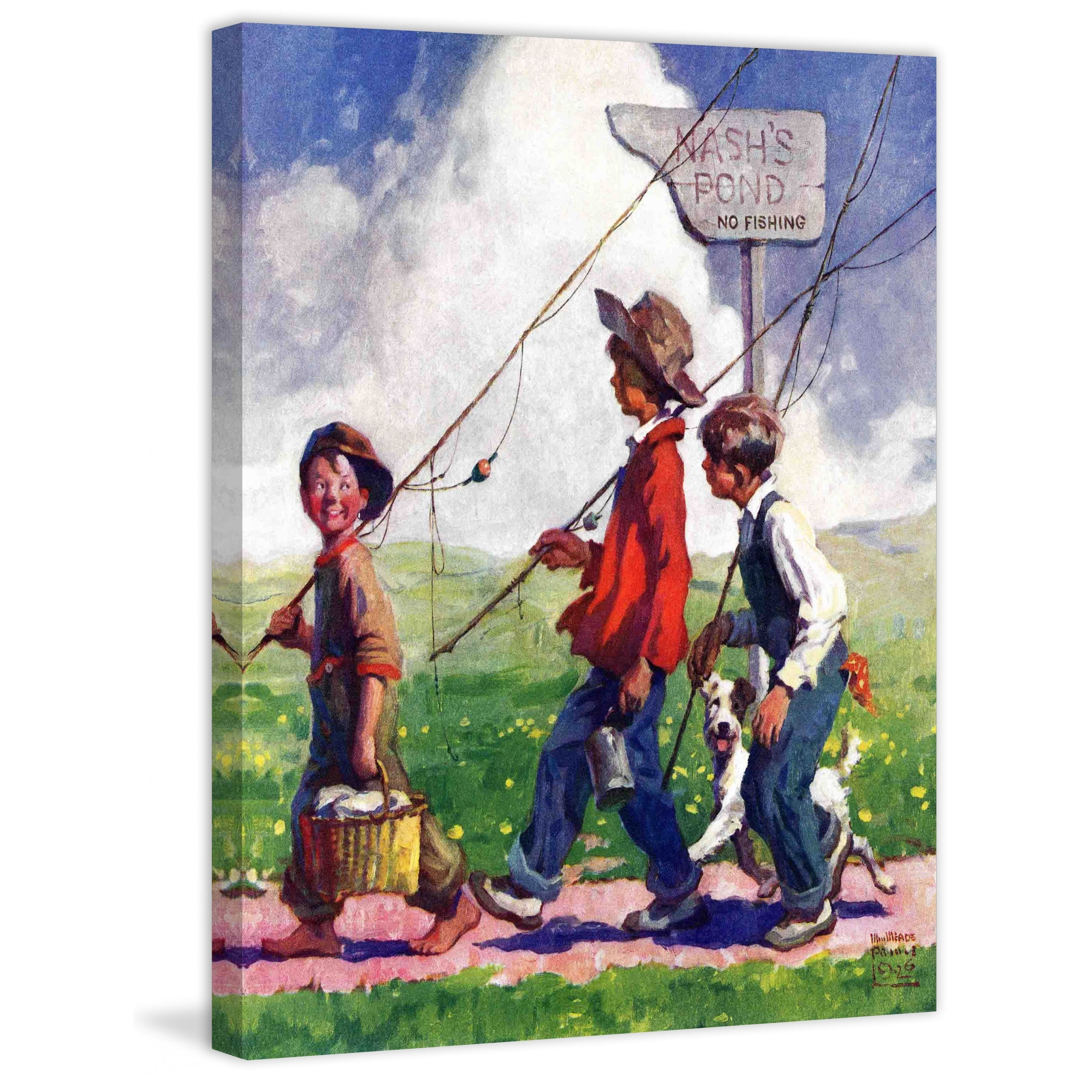 Marmont Hill Going Fishing by WM. Meade Prince Painting Print on Canvas