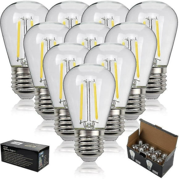 E27 S14 Led Bulb, 2w Vinta Edison Bulb, Warm Retro Bulbs, For S14 Outdoor Chains Bulb, Pack Of 10