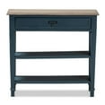 thumbnail image 3 of Baxton Studio Dauphine Table Console Contemporaine en Bois à 1 Tiroir, Bleu, 3 of 10