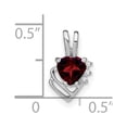 thumbnail image 3 of Auriga Fine Jewelry 14K White Gold Garnet and Diamond Pendant for Women (L-12.3mm, W-7.5mm), 3 of 6