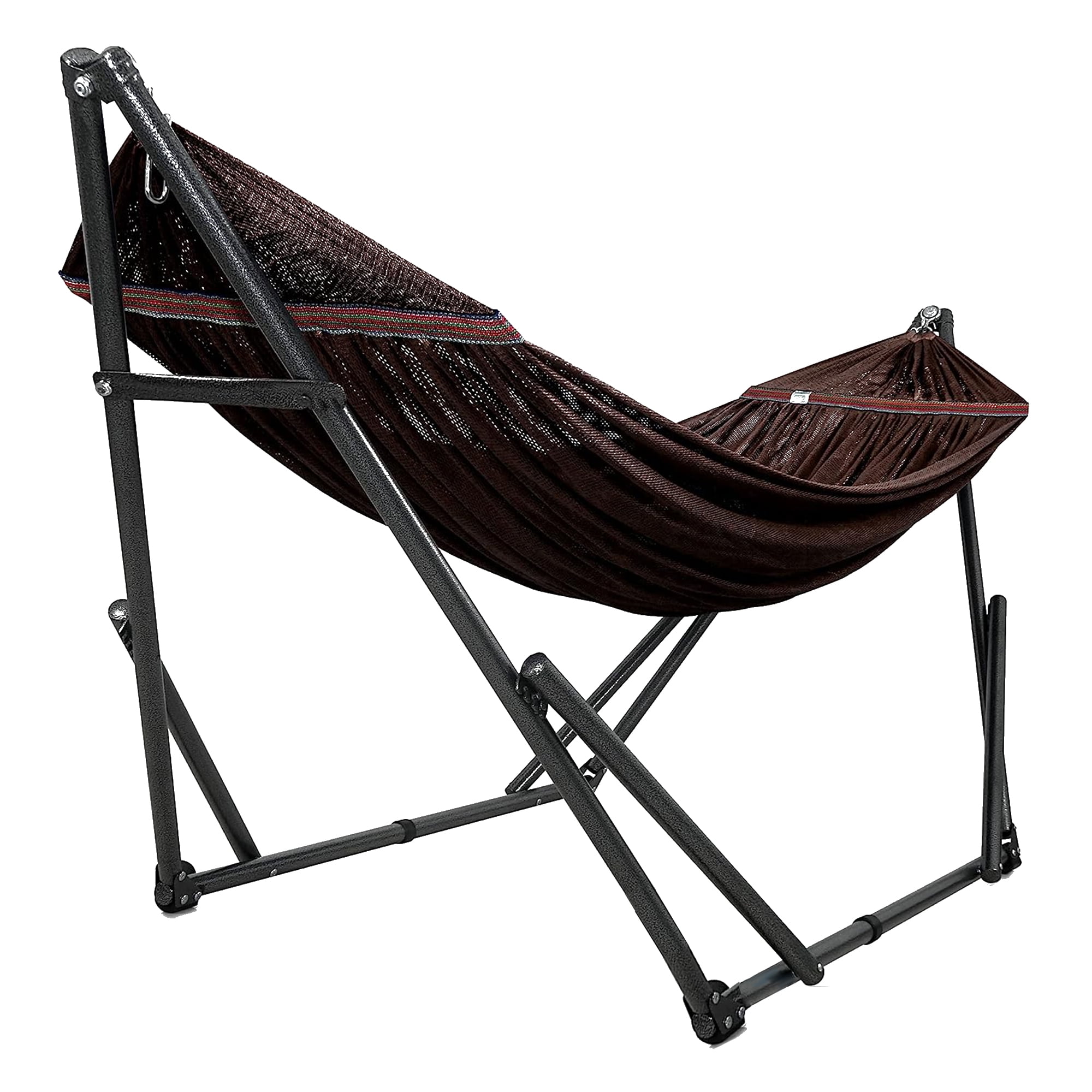 Tranquillo Universal 116" Double Hammock with Adjustable Stand & Bag, Brown