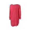 thumbnail image 3 of Jm Collection Womens Rose Embellished Asymmetrical-Hem Top 0X, 3 of 3