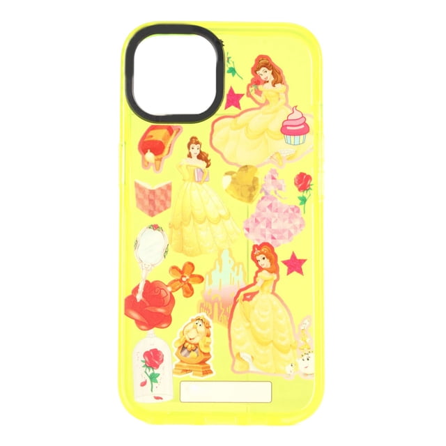2PCS Mobile Phone Case TPU Plastic Shockproof Phone Protection Enclosure with Cartoon Patterns For IPhone 14 Yellow