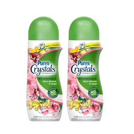 (2 Pack) Purex Crystals In-Wash Fragrance Booster, Cherry Blossom & Ginger, 15.5