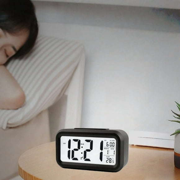 Oliegs Slippers Upgraded Digital Alarm Clock Display With Temperature Larger Light Control Portable Snooze Calendar Brightness With Battery Powered Alarm Clocks Bedside For Everyone Christmas