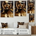 thumbnail image 4 of Designart Woman With Black And Gold Butterflies II Canvas Wall Art, 4 of 5