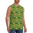 thumbnail image 2 of Fuzoiu traditional Irish colours Print Men's Sleeveless T-shirt,Sleeveless Tee Shirts,Quick-Dry Athletic Tank Top for Gym, Running, Sports & Outdoor Activities-Large, 2 of 7