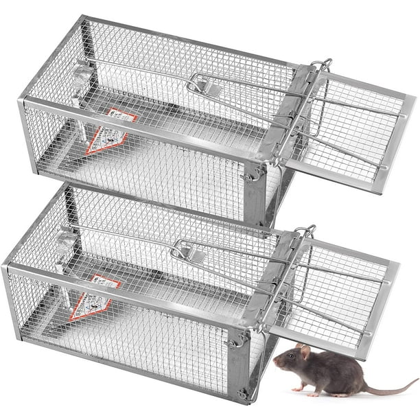 Paddsun 2 Pack Humane Mouse Trap Indoor for Home Live Mouse Trap for House  Rat Trap Indoor Outdoor Catch Release Reusable Easy to use, Trap for Small  Animal, Pet Safe ( 