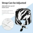 thumbnail image 3 of Salouo Leopard And Zebra 2 Print Adjustable Working Caps,1 Pcs Working Hats Elastic Scrub Hats Elastic Tie Back Hats Unisex Nurse Scrub Cap Nurse Hats ,One Size, 3 of 7