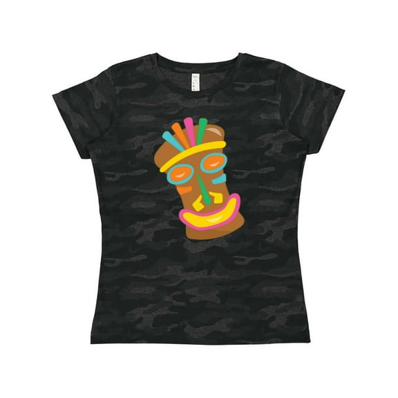 Inktastic Happy Tiki Face Women's T-Shirt