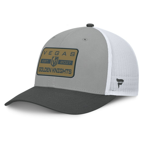 Men's Fanatics Gray/Charcoal Vegas Golden Knights Fundamental Adapt Trucker Adjustable Hat
