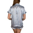 thumbnail image 3 of HITIME Pijama de Satín para Mujer Talla 2XL, Conjunto de Short y Playera de Verano, Tela de Lujo Suave y Transpirable, Ideal para Dormir o Lounge, 3 of 10