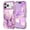 Purple Marble, variant on Marble Pattern Case for iPhone 17 Pro,Cute Heavy Duty 3 in 1 Full Body Shockproof Hard PC+Soft Silicone TPU Bumper Drop Protective Stylish Women Girls Phone Case Cover,Purple Marble