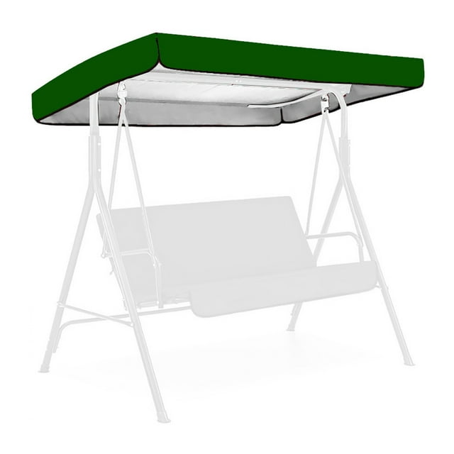 Replacement Swing Canopy Cover Garden Swing Waterproof UV Resistant Shade Cover,All Weather Protection for Outdoor Patio Swing Seats,Windproof Rainproof Swing Top Replacement(75.2*47.2Inch)